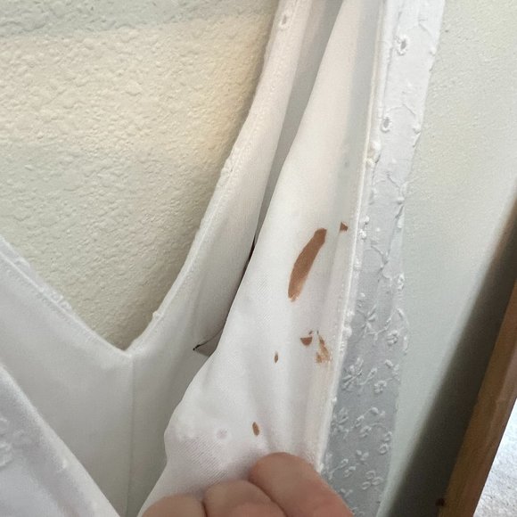 LOFT Eyelet Flounce Double V Dress - Picture 4 of 4